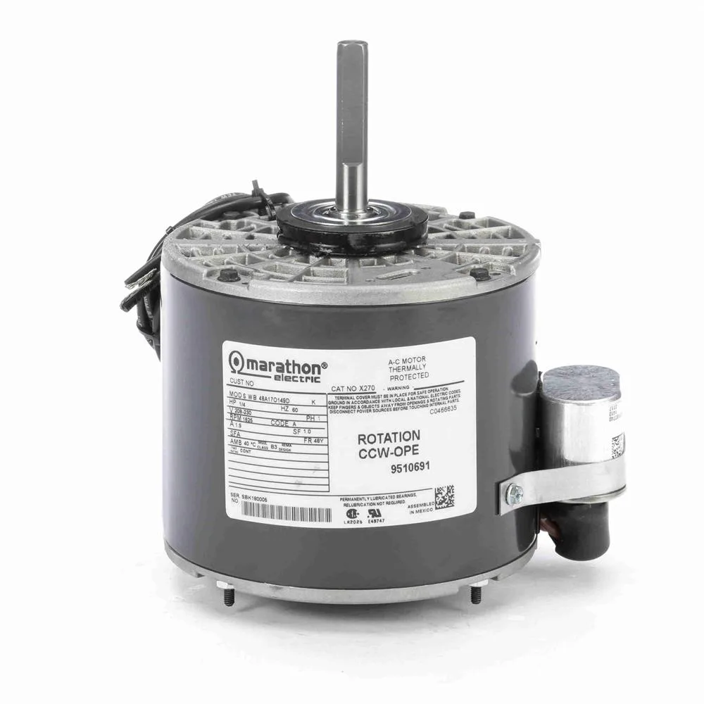 Marathon X270 5-5/8" Diameter Tyler OEM Replacement Refrigeration Fan Motor Marathon X270 5-5/8" Diameter Tyler OEM Replacement Refrigeration Fan Motor