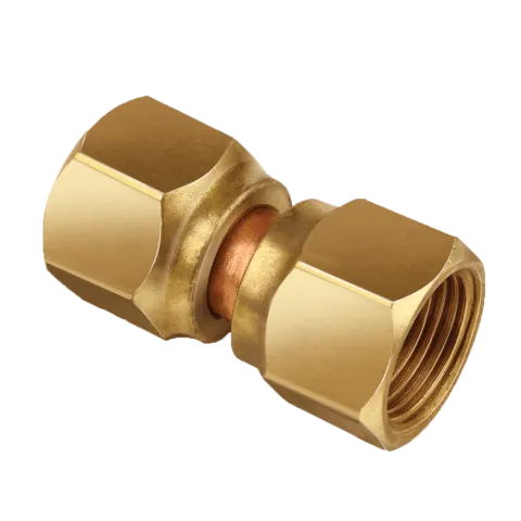 US4-6 Brass Swivel Connector 3/8" Flare
