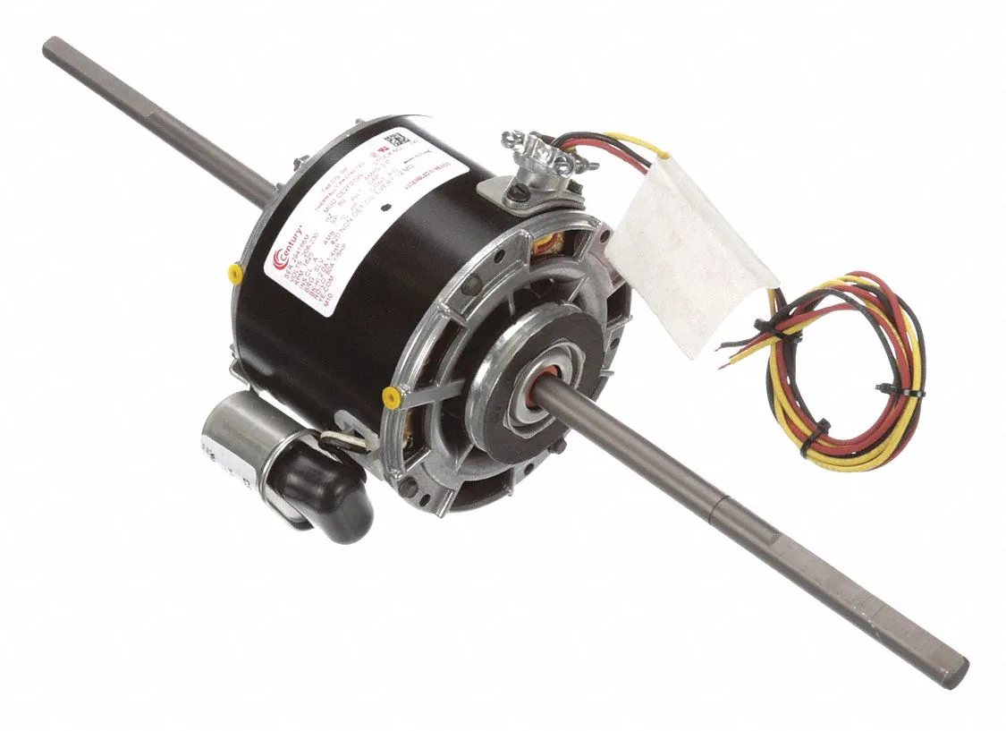 CENTURY Room Air Conditioner Motor: 2 Speed, 1/4, 1/8 HP, 1,625 Nameplate RPM, 208-230V AC, CCWLE