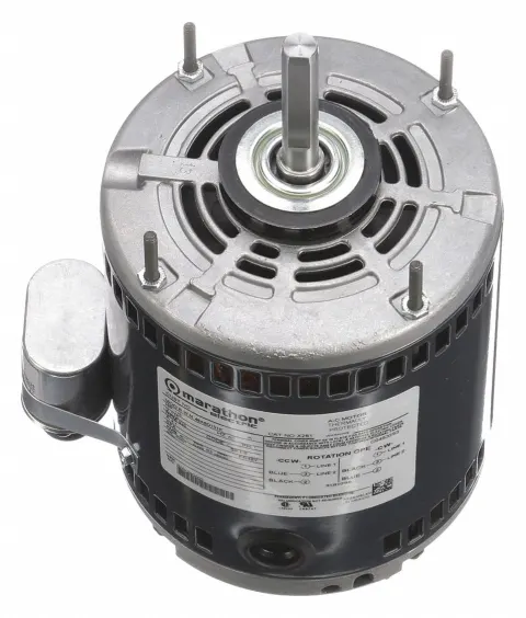 MARATHON MOTORS Direct Drive Motor: 1/8 HP, 825 Nameplate RPM, 115V AC, 48Y Frame, 0-1,000