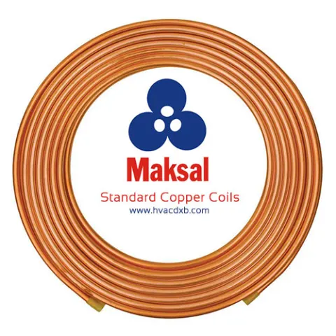 لفة نحاس Maksal مقاس 1/8 بوصة، القطر الخارجي 3.18 مم، السماكة 0.76 مم، لفة 50 قدم (15.24 م)، قياسية