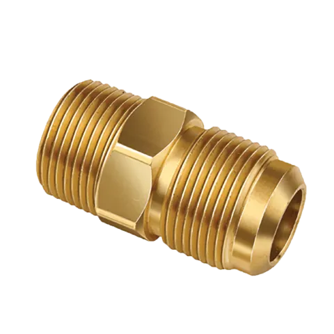 U2-6 Brass Straight Union 3/8" Male Flare x 3/8" Male Flare