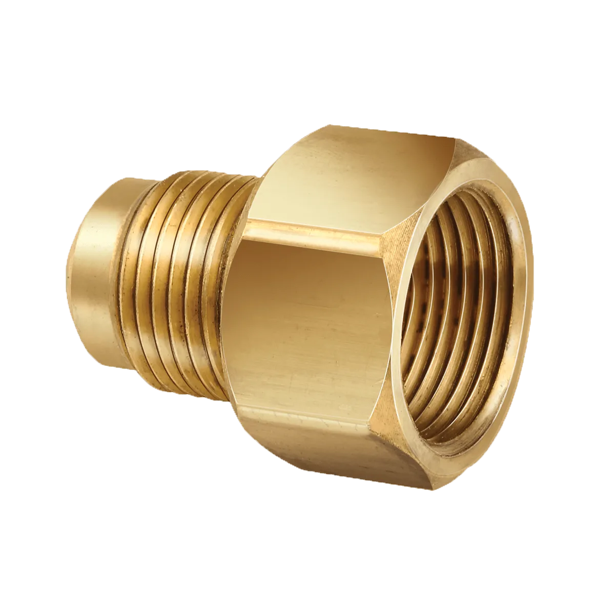 UR3-810 Brass Reducing Union 1/2" Female Flare x 5/8" Male Flare UR3-810 Brass Reducing Union 1/2" Female Flare x 5/8" Male Flare