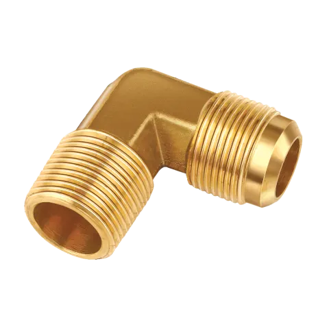 E1-4A Brass Elbow 1/4" Male Flare x 1/8" Male Pipe Thread