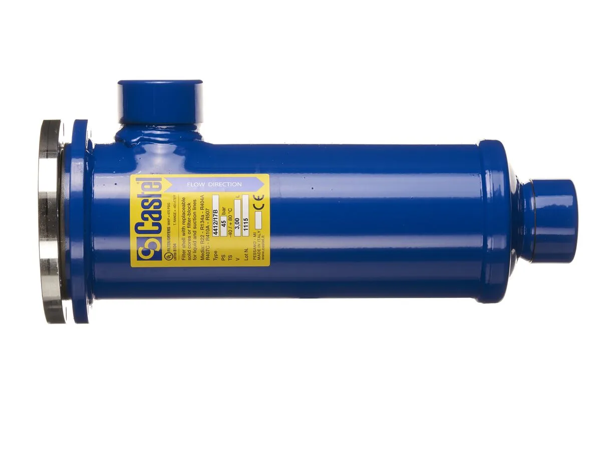Castel 4412/17B Drier Shell, 2 Cores, 2-1/8" Solder, 45 bar Castel 4412/17B Drier Shell, 2 Cores, 2-1/8" Solder, 45 bar