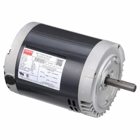 DAYTON Belt Drive Motor: 2 Speed, Open Dripproof, Face Mount, 1/15/1/6 HP, 1,140/850 Nameplate RPM