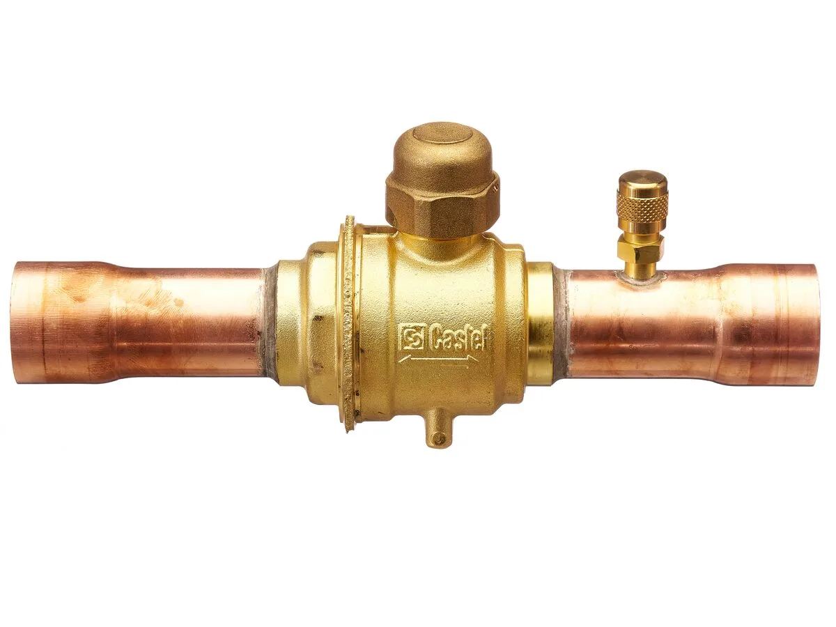 Castel Ball Valve With Access Port 1 1/8" Solder 6570/9A