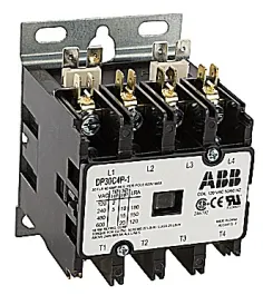 ABB, DP30C4P-4, 4 Pole, 30 Amps, 480VAC Coil, Definite Purpose Contactor