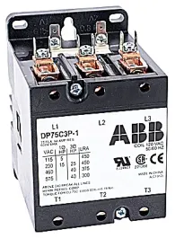 كونتاكتور ABB DP75C3P-F لغرض محدد، ثلاثي الأقطاب، 75 أمبير، ملف 24 فولت تيار متردد