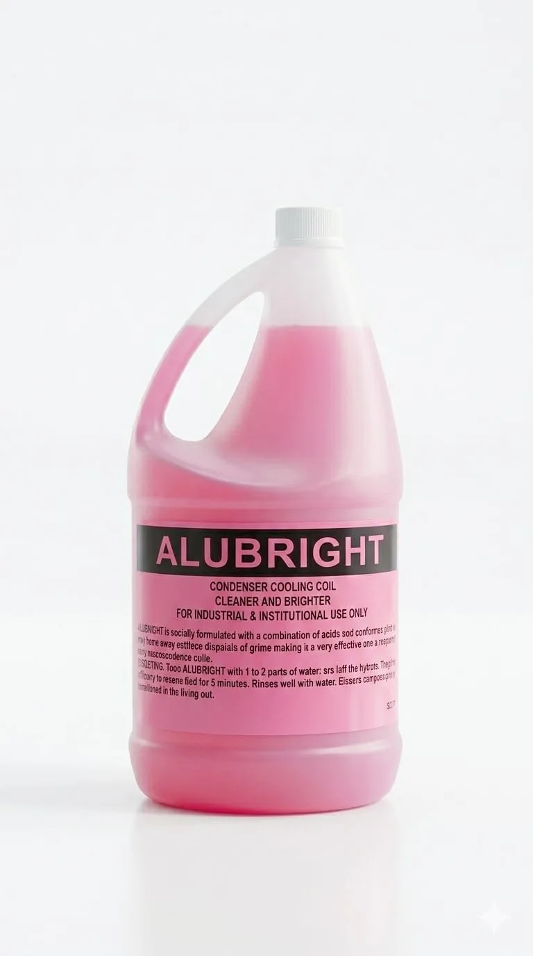 Alubright Condenser Cooling Coil Cleaner, Acid-Based, 1 Gallon
