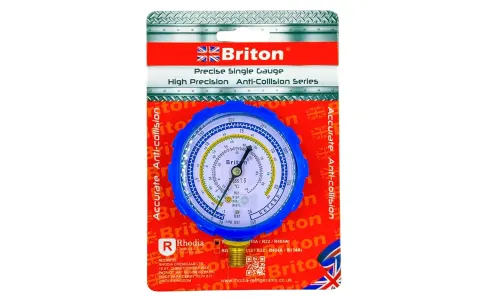 Briton Low Pressure Manifold Single Gauge Meter (Blue)