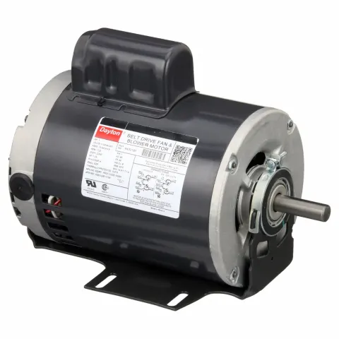 DAYTON Belt Drive Motor: 1 Speed, Open Dripproof, Cradle Base Mount, 1 HP, 1,725 Nameplate RPM, Auto