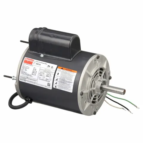 DAYTON Direct Drive Blower Motor: 1 Speed, Open Dripproof, Stud Mount, 1 HP, 1,725 Nameplate RPM