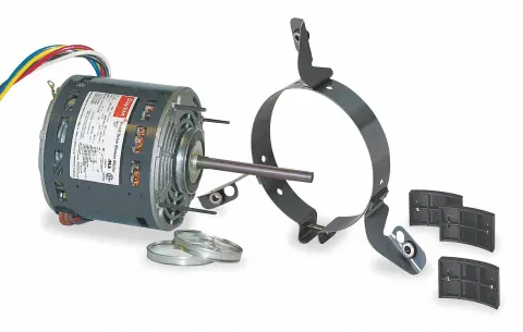 DAYTON Direct Drive Blower Motor: 4 Speed, Open Air-Over, Stud Mount, 1 HP, 1,075 Nameplate RPM, B