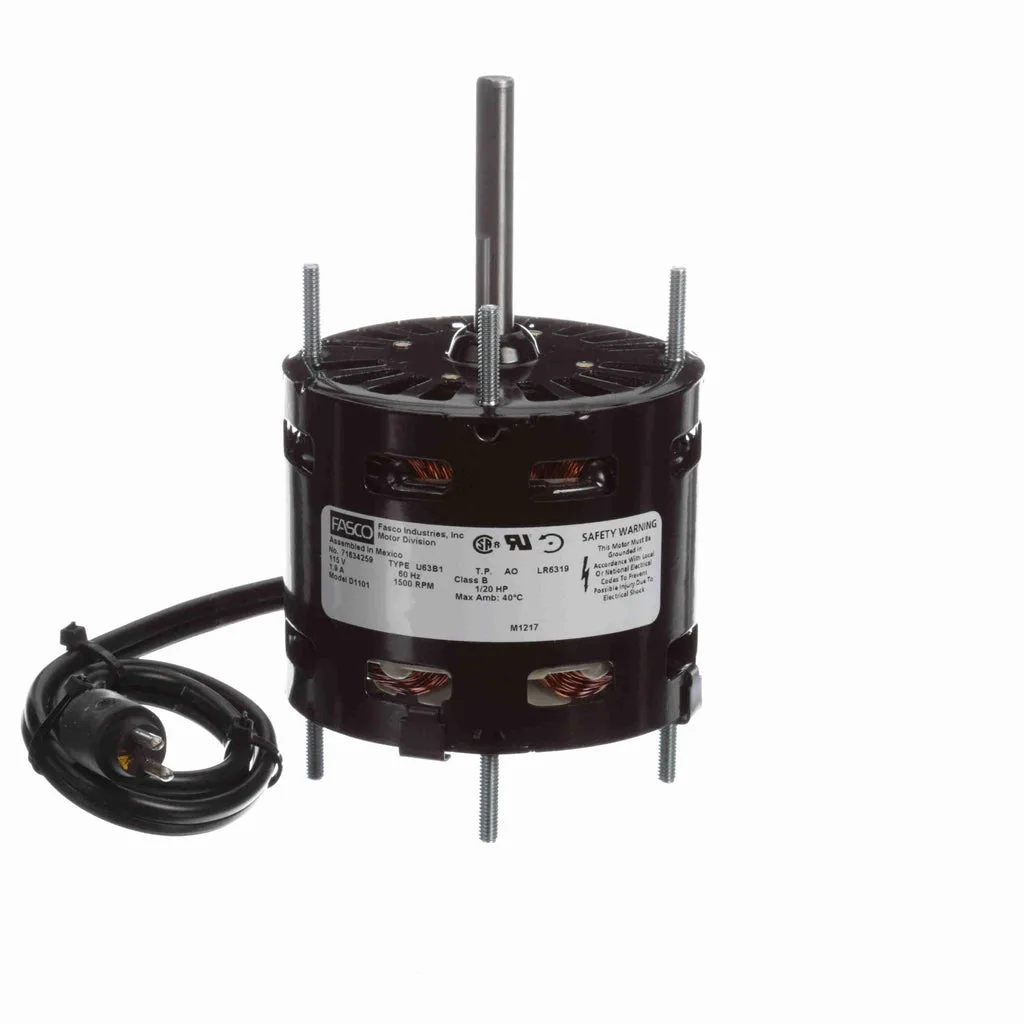 Fasco D1101 Shaded Pole 3.3" Diameter Larkin Coil OEM Replacement Evaporator Coil and Refrigeration Fan Motor