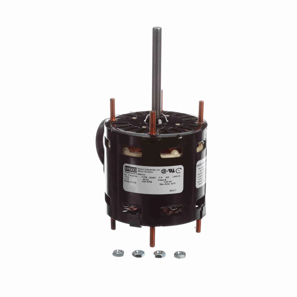 Fasco D1124 Shaded Pole 3.3" Diameter Bohn OEM Replacement Evaporator Coil and Refrigeration Fan Motor