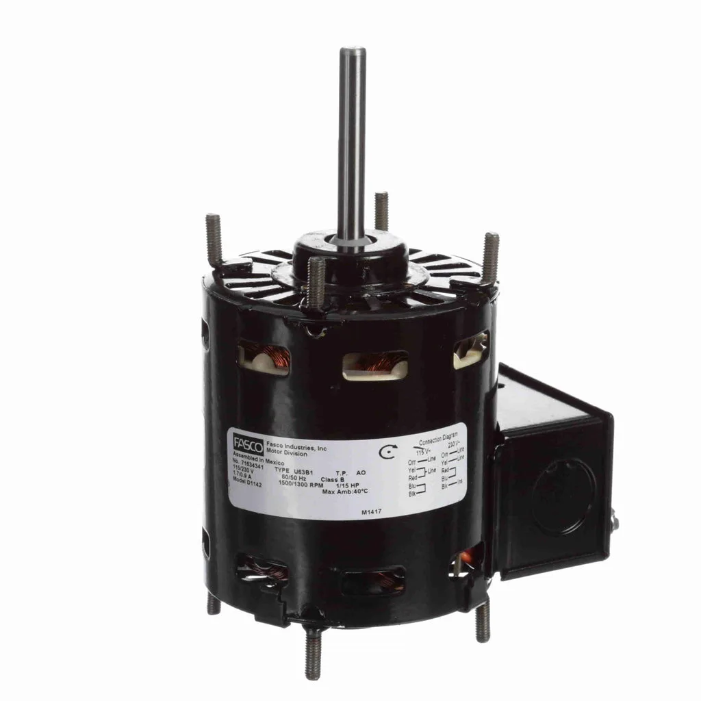 محرك مروحة ملف المبخر والتبريد Fasco D1142 بقطب مظلل، قطر 3.3 بوصة، بديل لمحرك McQuay الأصلي