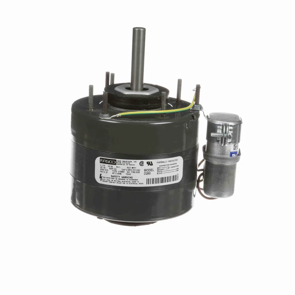 Fasco D260 PSC (Permanent Split Capacitor) 5" Diameter Ventilator and Unit Heater Motor Fasco D260 PSC (Permanent Split Capacitor) 5" Diameter Ventilator and Unit Heater Motor