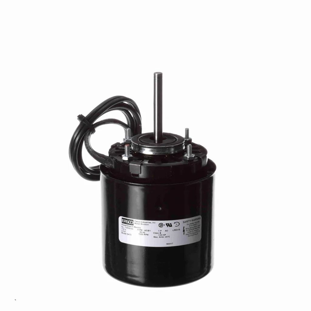 محرك مروحة تبريد Fasco D473 بقطب مظلل، قطر 3.9 بوصة