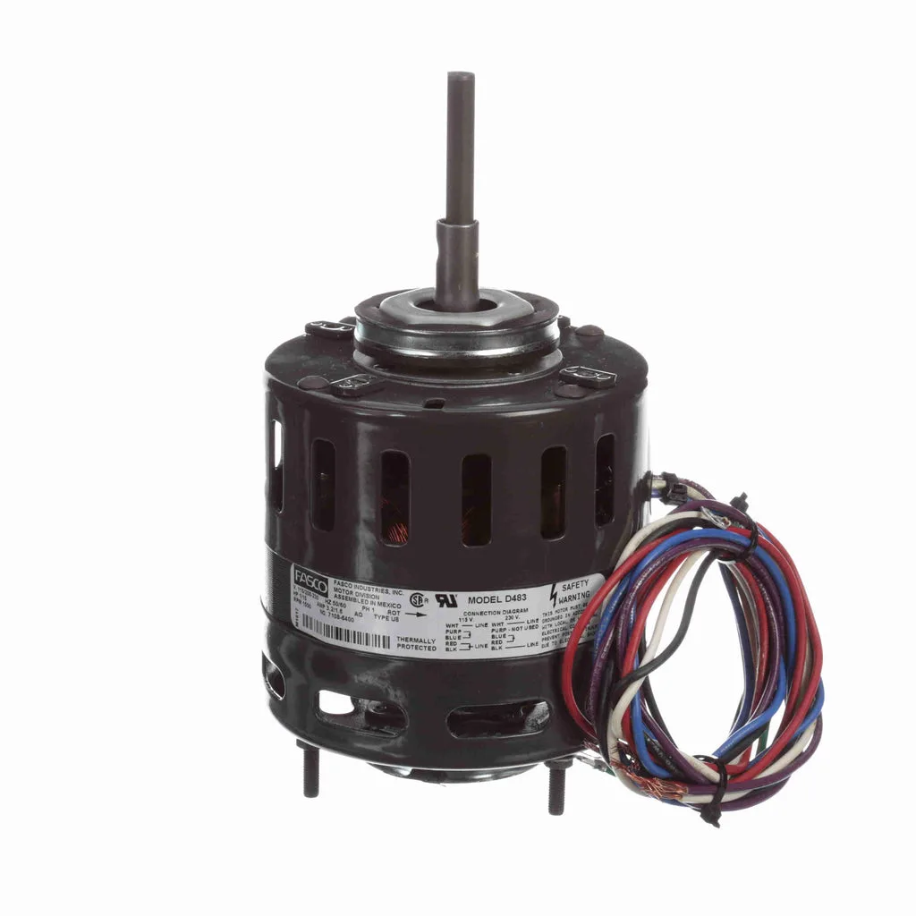 محرك مروحة تبريد Fasco D483 بقطب مظلل، قطر 4.4 بوصة، بديل للمحرك الأصلي