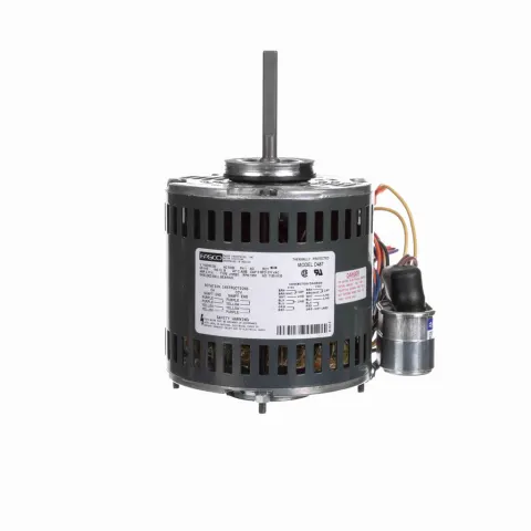 محرك ذاتي التبريد لمروحة المكثف والمضخة الحرارية Fasco D487 بمكثف دائم PSC، قطر 5 بوصة