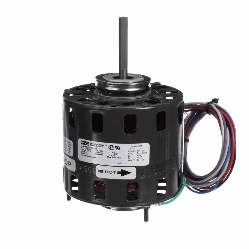محرك ذاتي التبريد لمروحة المكثف والمضخة الحرارية Fasco D495 بقطب مظلل، قطر 5 بوصة، بديل للمحرك الأصلي محرك ذاتي التبريد لمروحة المكثف والمضخة الحرارية Fasco D495 بقطب مظلل، قطر 5 بوصة، بديل للمحرك الأصلي