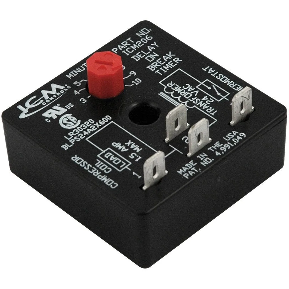 ICM Controls ICM206B Delay on Break Timer, 3-10 Min, 18-30 VAC