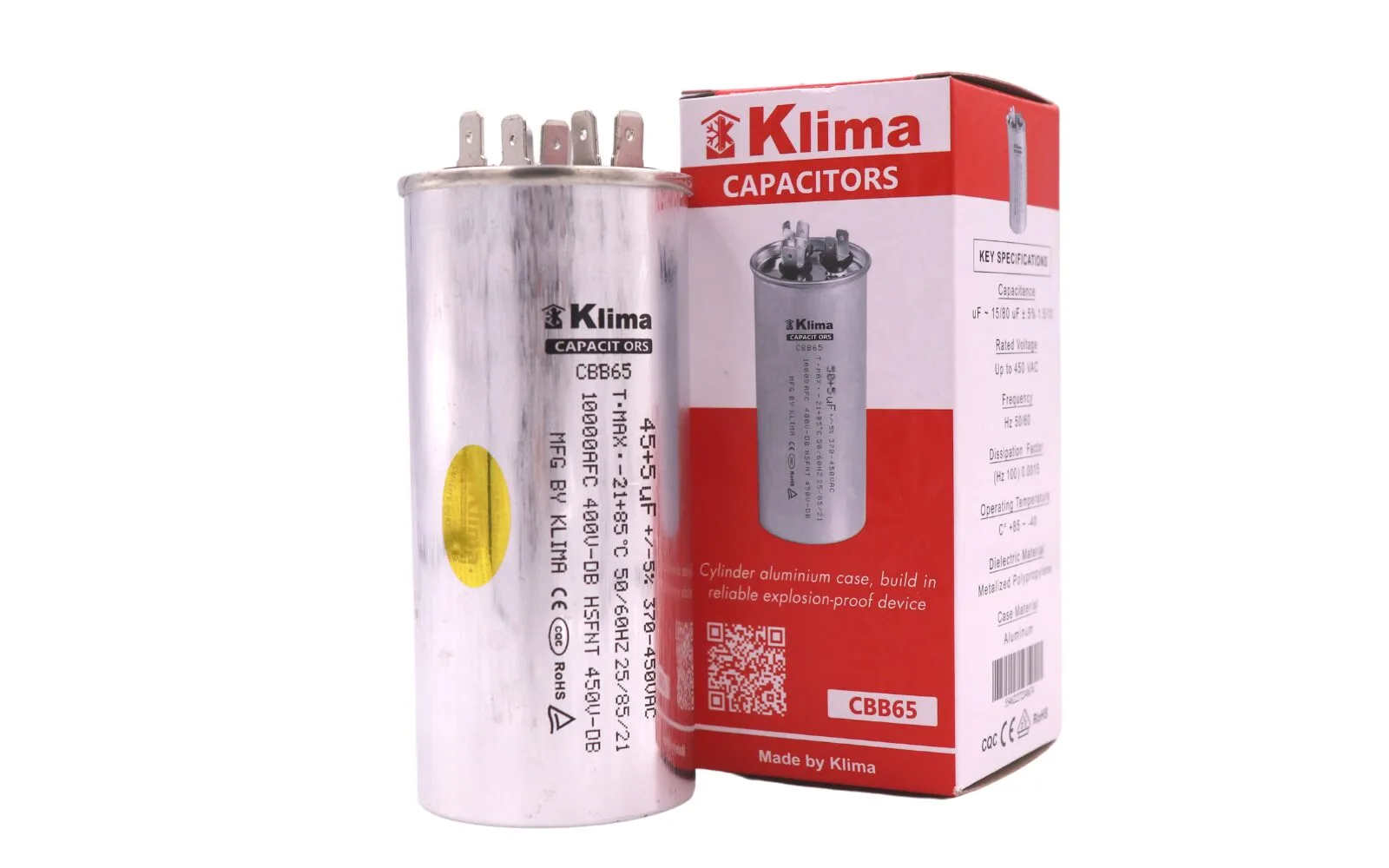 Klima CBB65 Capacitor 45+5 µF