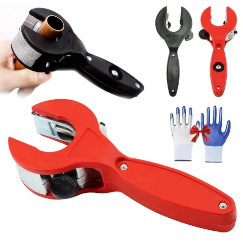 Ratchet-type Pipe Cutter, One-Hand Fast Pipe Cutting Tool, Tubing Copper Hand Cutters Hose Rigid Plastic Exhaust Pvc Stainle…