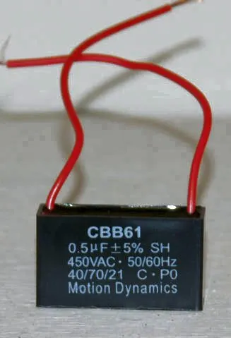CBB61 Start/Run Capacitor 0.5 µF 500 V AC