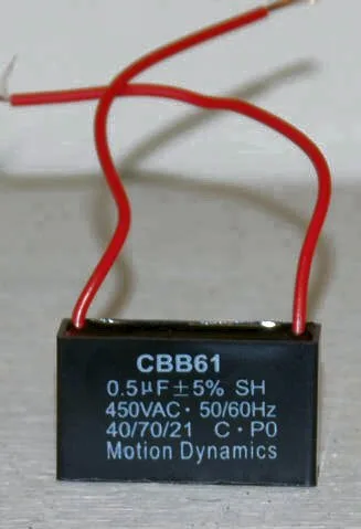 CBB61 Start/Run Capacitor 0.5 µF 500 V AC CBB61 Start/Run Capacitor 0.5 µF 500 V AC