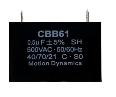 CBB61 Start/Run Capacitor 0.5 µF 500 V AC Terminal Type