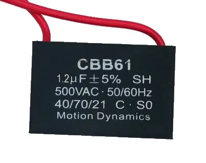 CBB61 Start/Run Capacitor 1.2 µF 500 V AC