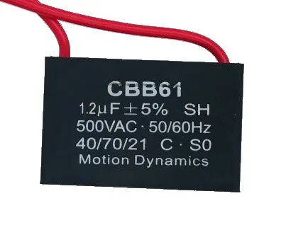 CBB61 Start/Run Capacitor 1.2 µF 500 V AC