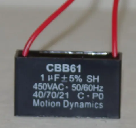 CBB61 Start/Run Capacitor 1 µF 500 V AC