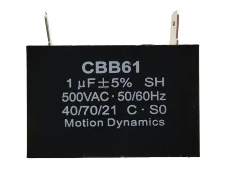 CBB61 Start/Run Capacitor 1 µF 500 V AC Terminal Type