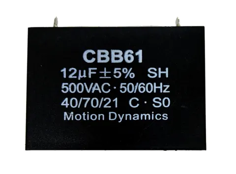 CBB61 Start/Run Capacitor 12 µF 500 V AC Terminal Type