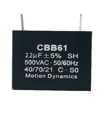 CBB61 Start/Run Capacitor 2.2 µF 500 V AC Terminal Type