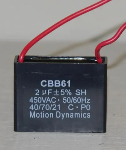 CBB61 Start/Run Capacitor 2 µF 500 V AC