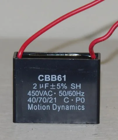 CBB61 Start/Run Capacitor 2 µF 500 V AC CBB61 Start/Run Capacitor 2 µF 500 V AC