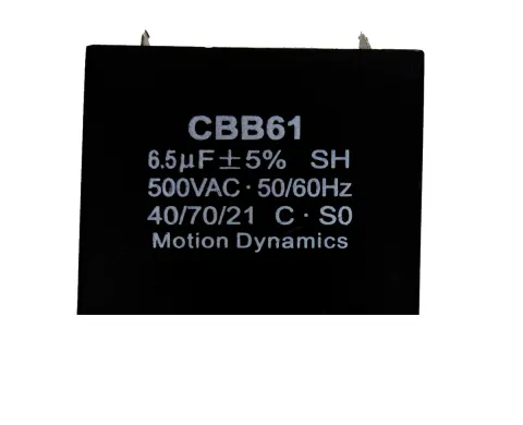 CBB61 Start/Run Capacitor 6.5 µF 500 V AC Terminal Type
