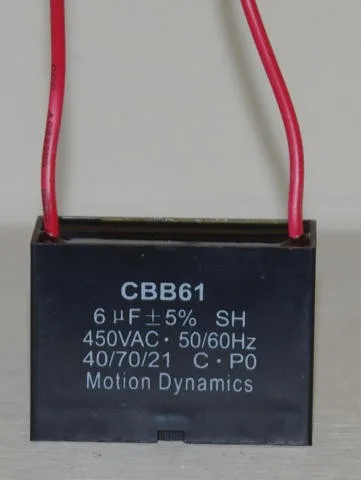 CBB61 Start/Run Capacitor 6 µF 500 V AC