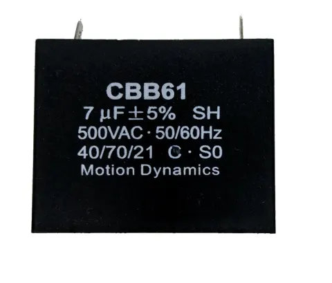 CBB61 Start/Run Capacitor 7 µF 500 V AC Terminal Type