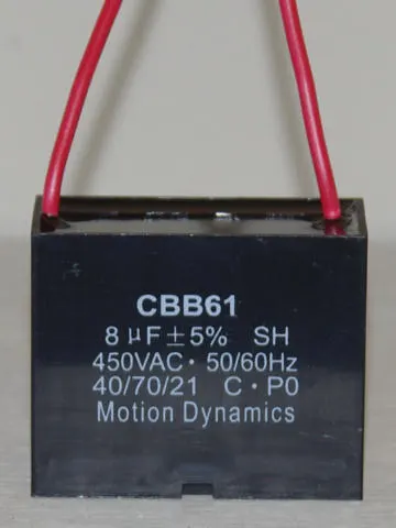 CBB61 Start/Run Capacitor 8 µF 500 V AC