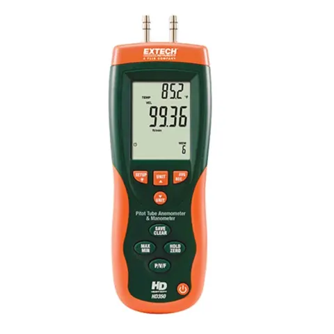 Pitot Tube Anemometer + Differential Manometer, 1-80m/s