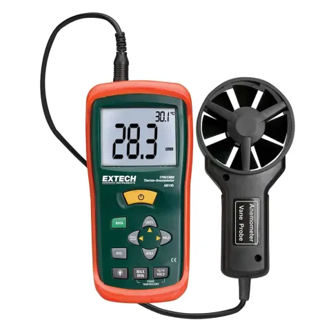 Mini Thermo-Anemometer with Large Display, 0.4-30m/s