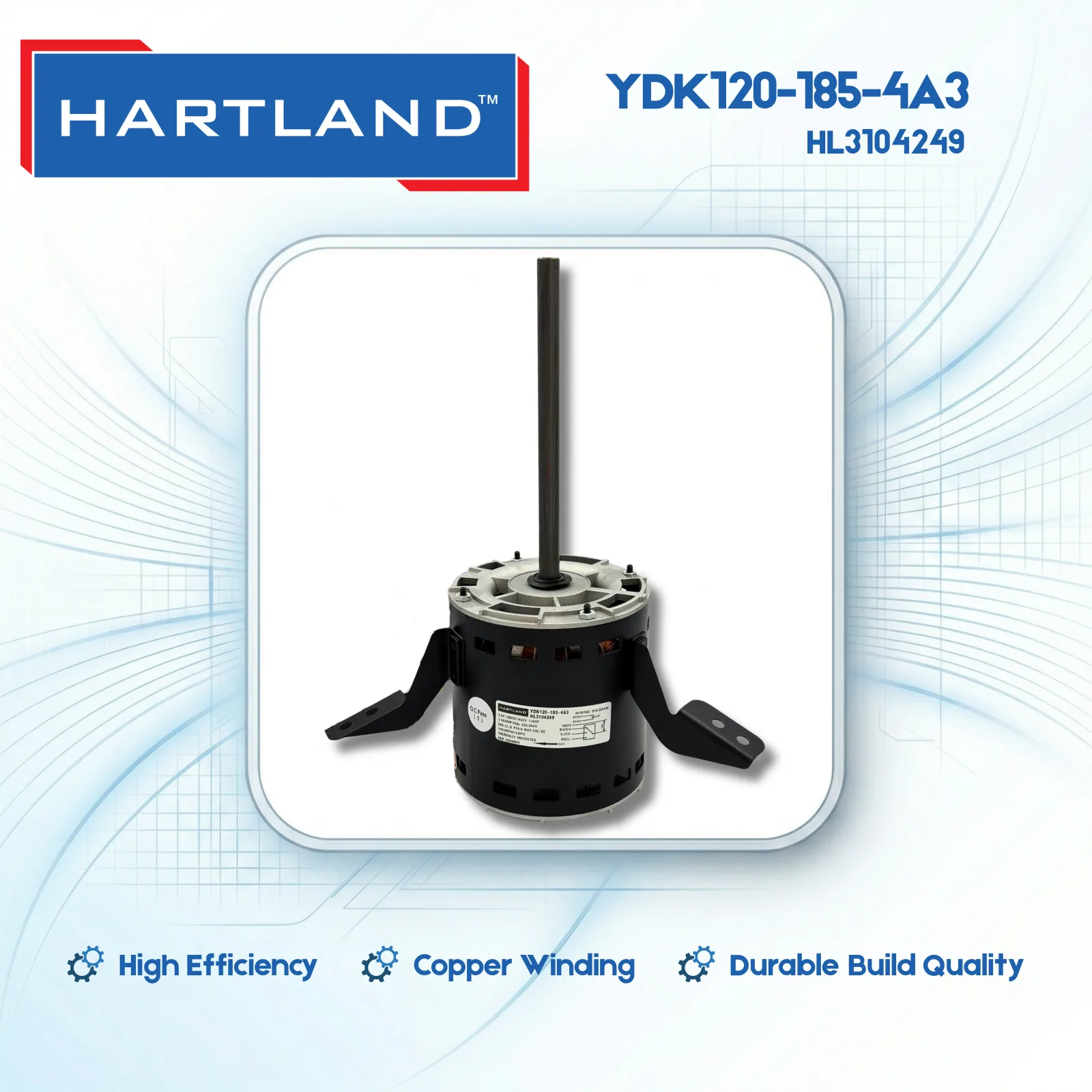 YDK120-185-4A3 - HL3104249 Hartland HVAC Motor
