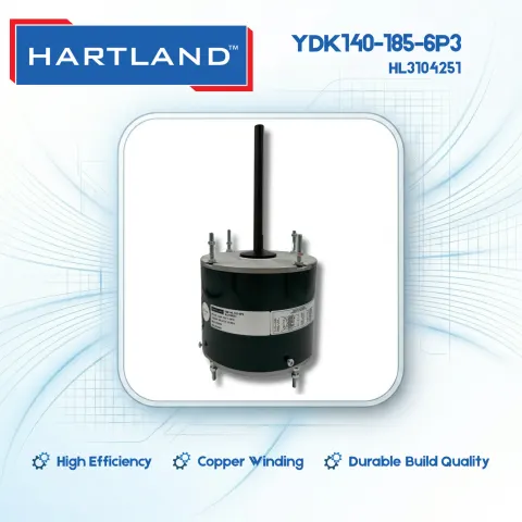 YDK140-185-6P3 - HL3104251 Hartland HVAC Motor